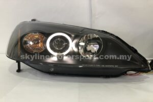 Honda Civic ES 01-04 Projector H/L With LED Ring Black (H1)