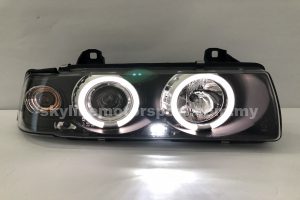 BMW E36 92-97 Projector H/L LED Ring 4DR Black