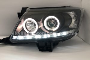 Toyota Hilux Vigo 11-12 Projector H-L DRL With Led Ring Black
