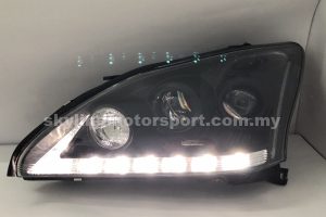 Toyota Harrier 04-09 Dual Projector H/L DRL LED Black (D2S)