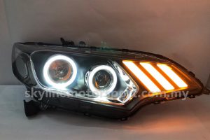 Honda Jazz 14-17 Projector H/L Mustang Style DRL LED Black