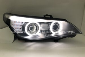 BMW E60 08-10 Dual Projector H/L(Motor)New LED Ring Black (D1S)