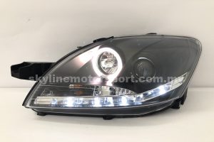 Toyota Vios 07-12 Projector H/L LED Ring Black (H1)
