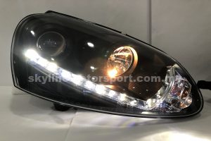 Volkswagen Golf Mk5 03-08 Projector H/L DRL LED Black (D1S)