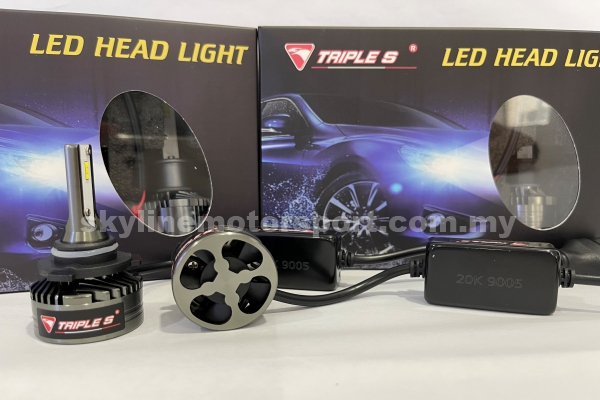 Triple S LED Head Light Bulb 9005 6000K