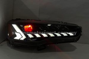 Mitsubishi Lancer 07-16 LED H/L Projector DRL LED Black (Devil Eyes)(WSRF)