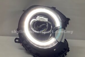 Mini Cooper R55 R56 2006-2012 LED Projector Head Lamp DRL LED Black (WSRF)