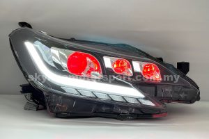 Toyota Mark X Reiz 2013-2019 Projector Head Lamp DRL LED Black (H7)(Devil Eyes)(WSRF)