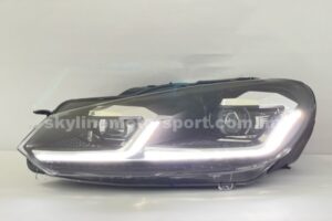 Volkswagen Golf MK6 2009-2011 Projector Head Lamp DRL LED Black (H7)(WSRF)
