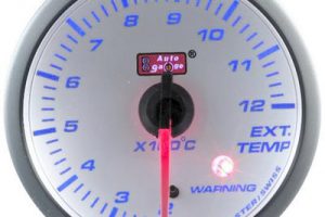 60mm Exhaust Temp Blue Racer (WHITE FACE)