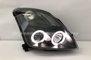 Suzuki Swift 06-10 Projector H-L LED Ring Black