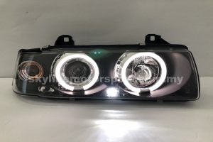 BMW E36 92-97 Projector H/L LED Ring 4DR Black