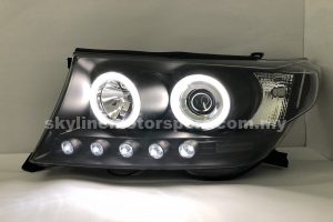 Toyota Land Cruiser FJ200 07-10 Projector H/L CCFL Ring Black
