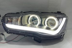 Mitsubishi Lancer 07-11 Projector H/L DRL  Light Bar With Led Ring Black