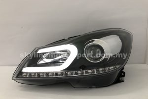 Mercedes C-Class W204 11-13 Projector H-L DRL Led Motor Black