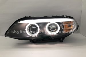 Bmw X5 04-06 Dual Projector H-L Hid D2S Led Ring Black