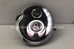 Mini Cooper R50 R52 R53 01-06 Projector Head Lamp DRL LED Ring Black