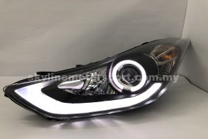 Hyundai Elantra 11-15 Projector H/L DRL LED Black