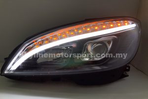 Mercedes Benz C-Class W204 07-10 Projector H/L DRL LED Light Strip Black