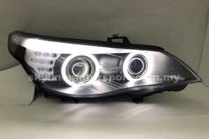 BMW E60 03-07 Dual Projector H/L(Motor)New LED Ring Black ( H7)
