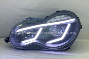 Mercedes Benz W203 00-06 Projector H/L Black (H1)