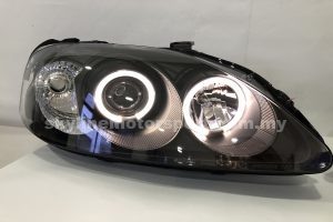 Honda Civic Ek 99-00 Projector H/L With Led Ring Black (H1)
