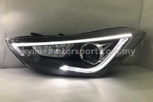 Hyundai Elantra 11-16 Projector H/L DRL LED Black (WSRF)