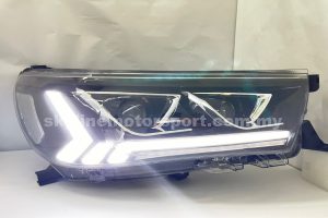Toyota Hilux Revo Rocco 15-20 Dual Projector H/L DRL LED Black (WSRF)