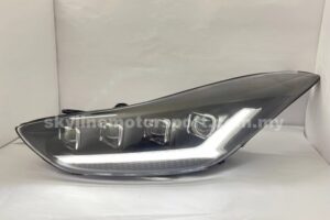 Hyundai Elantra 11-15 4 Projector Head Lamp DRL LED Black (WSRF)