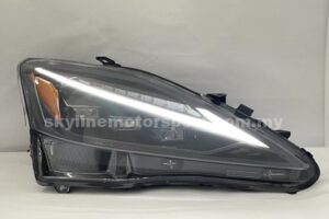 Lexus IS250 06-12 3 Projector Head Lamp DRL LED Black (WSRF)