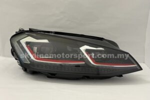 Volkswagen Golf MK7 GTI 12-15 Dual Projector Head Lamp DRL LED Black 7.5 Style (WSRF)