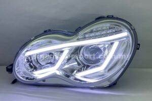 Mercedes Benz C-Class W203 00-06 Projector H/L DRL Led Chromed (Junyan)